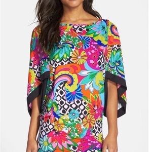 Trina Turk Colorful Floral Blouse